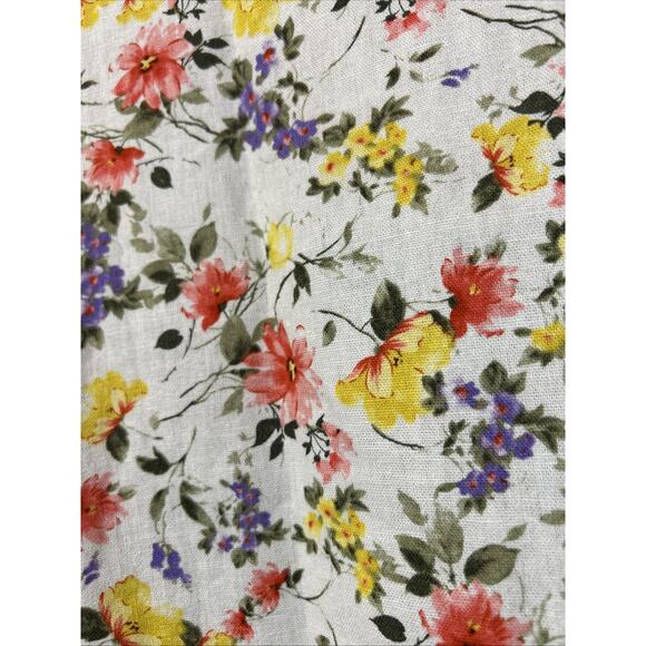 Chadwicks Linen Floral Garden Pintuck Pleating Sleeveless Dress Women’s Size MT - Picture 5 of 7